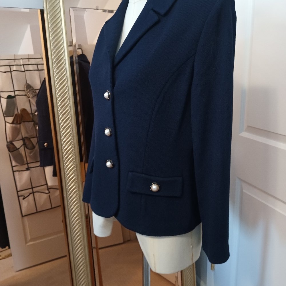 Knit blue blazer - Picture 4 of 5